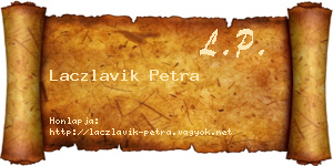Laczlavik Petra névjegykártya